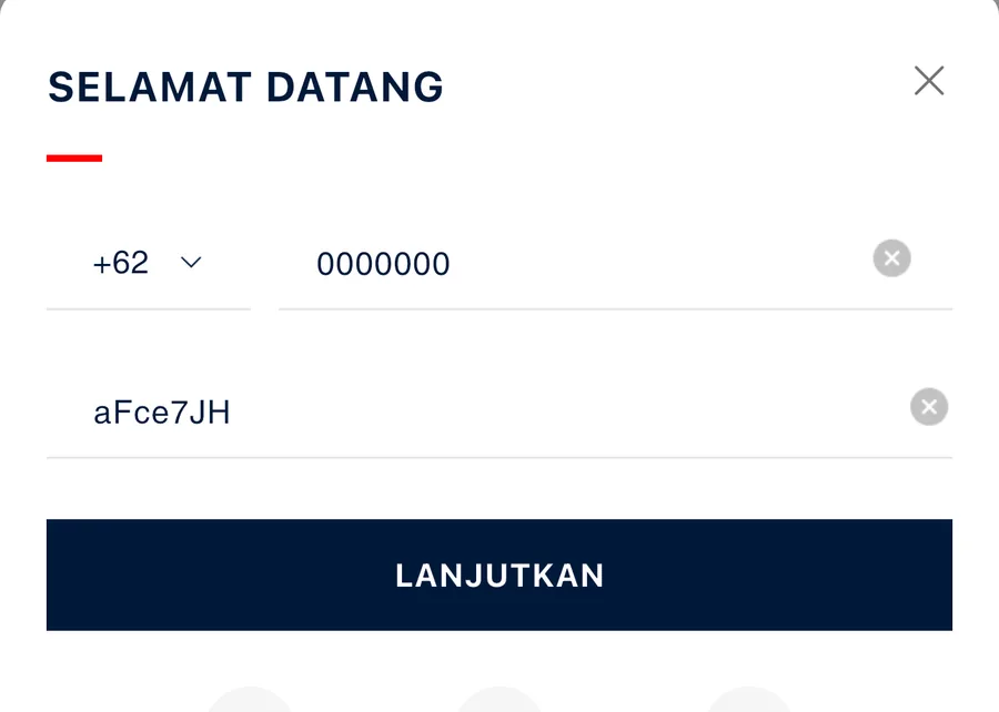 Kolom Kode Referal pada layar pendaftaran aplikasi CHAGEE terisi kode aFce7JH